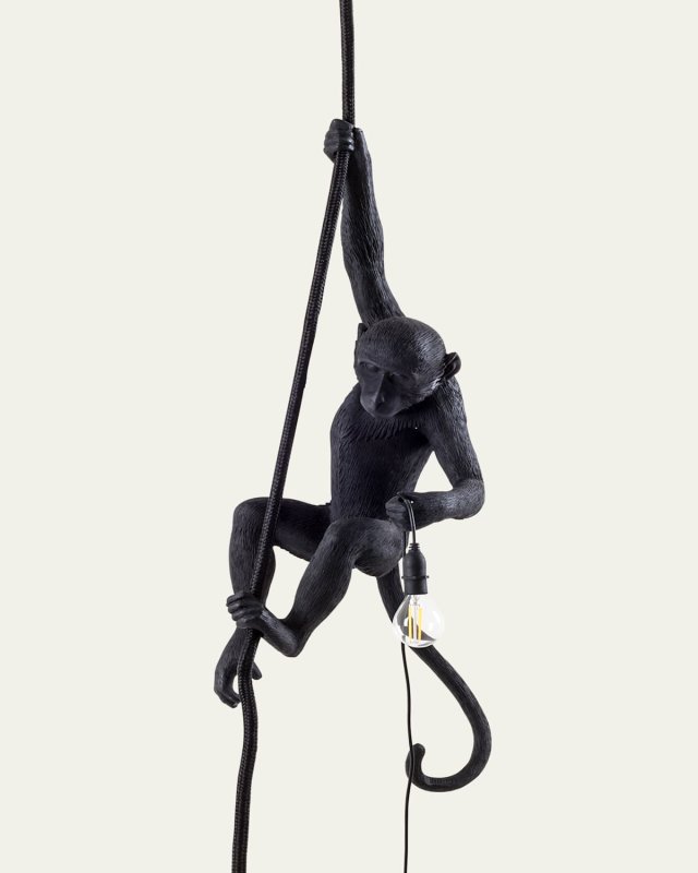 Monkey with Rope 30" Outdoor Pendant